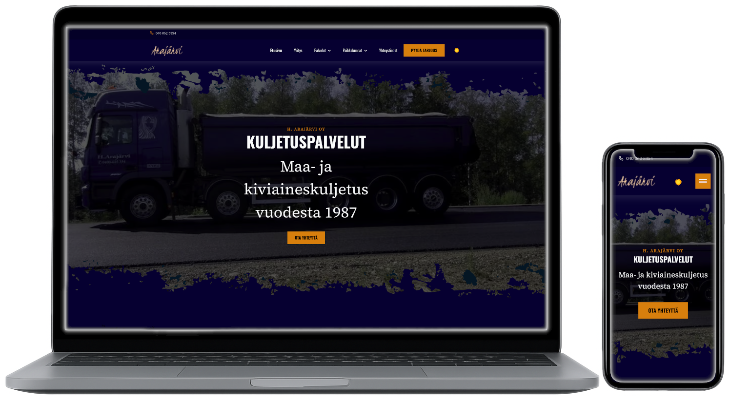 akaansora - kuljetusalan verkkosivut